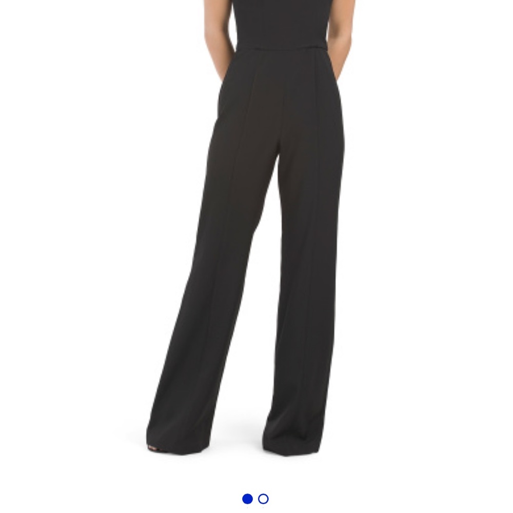 Black One-Shoulder Wide-Leg Jumpsuit - Picture 2 of 8